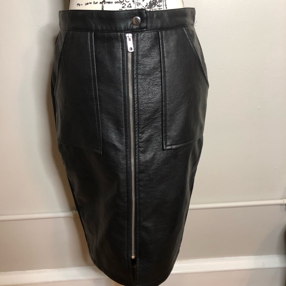 NWOT Black Leather Primark Skirt